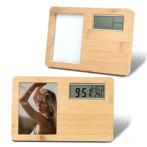 Reloj Digital de Madera en Blanco para Sublimación Térmica, Marco de Fotos Conmemorativo Personalizable, Decoración para Mesa del Hogar, Regalo - Product Image 4