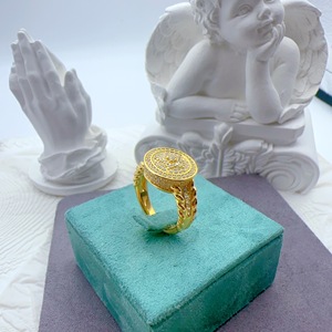 Кольцо из стерлингового серебра 925 пробы с позолотой, полностью инкрустированное фианитами, с 3D-текстурированным ободком и фианитами паве, роскошное винтажное украшение - Product Image 1