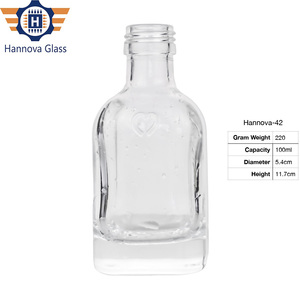 100ml Super Flint Empty Spirit <strong>Mini</strong> Wedding Glass <strong>Bottle</strong> for Rum Whisky - Product Image 2