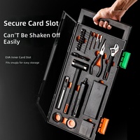 Kit d'outils ménagers avec boîte de rangement, ensemble d'outils à main multifonction pour la réparation à domicile et l'entretien DIY