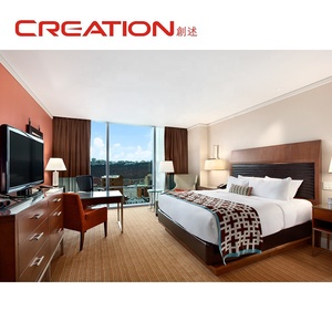 Juego de Dormitorio Individual de <span class=keywords><strong>Hotel</strong></span> Costero de Lujo, Cama con Paneles de Cuero Cosidos a Mano para Suites Premium con Vista al Mar - Product Image 6
