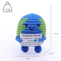 Kawaii Crochet Mini Positive Capybara Mignon Peluche Capybara Amigurumi Accessoires Sac Charme Porte-clés Thanksgiving Présent Cadeau