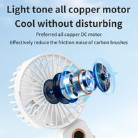 Ventilateur portable sans pales à logo personnalisé, écran LED, rechargeable par USB, pliable, fonctionnant sur batterie, pour usage domestique et en camping-car