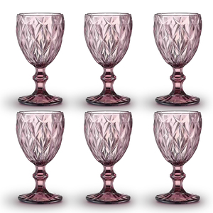 Bán buôn 10oz thủy tinh màu cốc rượu vang kính nước Thủy Tinh Ép Ly thủy tinh - Product Image 5