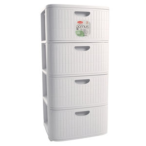 Cassettiera salvaspazio 4C (40x40x80cm) DOMUS HOME COLLECTION Blanc 90100 - Product Image 2