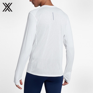 Venta al por mayor OEM/ODM diseño personalizado de alta calidad de moda para hombres Casual Camisa larga <span class=keywords><strong>Camiseta</strong></span> <span class=keywords><strong>blanca</strong></span> con agujero de pulgar - Product Image 4