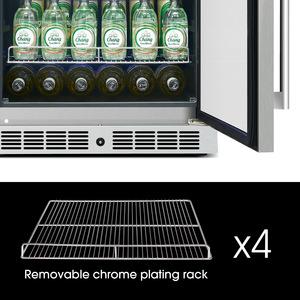 Fenfei Built in Stainless Steel Beverage Refrigerator 24 Inch Cooler <b>Freezer</b> Outdoor <b>Mini</b> Bar Fridge Built in Stainless Steel Re - Product Image 3