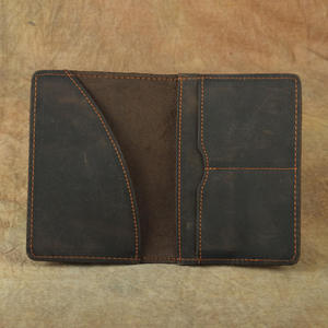 Porte-passeport Andong pour homme en cuir Crazy Horse, porte-cartes, portefeuille en cuir de vache véritable - Product Image 4