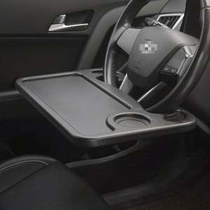 โต๊ะวางคอมพิวเตอร์แบบพกพาสำหรับรถยนต์ ที่วางบนพวงมาลัย ใช้สำหรับกินข้าว ทำงาน วางแก้วน้ำ อาหาร กาแฟ - Product Image 6