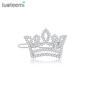 Luoteemi กิ๊บติดผมรูปมงกุฎ CZ สำหรับเด็กผู้หญิงอุปกรณ์ตกแต่ง<span class=keywords><strong>ผม</strong></span>แฟชั่นแฟนซีของขวัญ - Product Image 1