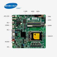 Placa Base B para Ordenador de Guangdong, Placa Base con Entrada de 12V ~ 19V, LGA 1151, DDR4 SSD 10 * USB, RS232, TPM, Novedad de