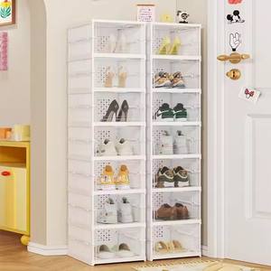 <span class=keywords><strong>Scarpiera</strong></span> pieghevole multistrato <span class=keywords><strong>trasparente</strong></span> e scatola portaoggetti senza installazione per porta di casa addensato manufatto portaoggetti - Product Image 5