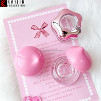 Boîte à crème en plastique 5g personnalisée en forme de spirale, rose blush, mignonne et transparente, pour masque et rouge à lèvres, mini étui de voyage pour gloss et poudre.