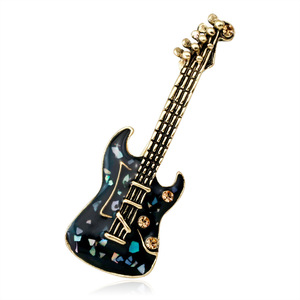 Guitar Cartoon Custom Alloy Gold Plated Soft Enamel Brooch Lapel Pin <b>for</b> <b>Wedding</b> Clothing and <b>Hats</b> - Product Image 6