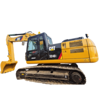 Excavatrice sur chenilles hydraulique CAT 324D d'occasion, faible nombre d'heures de travail, bon état, pelleuse d'occasion à vendre