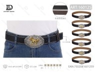 Boucle de ceinture ovale en argent noirâtre, grande taille, 5,0 cm, placage métallique - Product Image 3