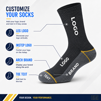 Chaussettes de sport personnalisées avec logo pour la course à pied et l'entraînement, chaussettes mi-mollet respirantes avec amorti, pour hommes, sports de plein air