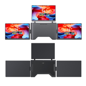 Monitor Cuádruple IPS de 14 Pulgadas para Laptop, 1 Cable para 3 Pantallas, Extensor de Monitor Portátil con Patente para Windows y MacOS - Product Image 1