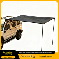 Auvent latéral de camping en alliage d'aluminium, directement de l'usine, pour voiture tout-terrain, avec bande LED occultante anti-UV et imperméable pour SUV/VR