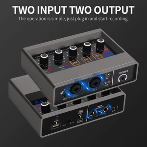 Interface audio USB professionnelle Q-16 de haute qualité, <span class=keywords><strong>carte</strong></span> <span class=keywords><strong>son</strong></span> pour studio d'enregistrement, directement de l'usine, pour microphone filaire et enregistrement sur <span class=keywords><strong>PC</strong></span> - Product Image 3