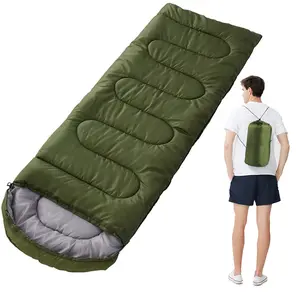 Спальный мешок для взрослых, ультралегкий водонепроницаемый пушистый спальный мешок для кемпинга, компрессионный мешок, для весны и осени, для путешествий