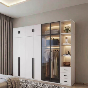 <span class=keywords><strong>Armario</strong></span> <span class=keywords><strong>Blanco</strong></span> para Dormitorio con <span class=keywords><strong>Puerta</strong></span> de Vidrio - Product Image 2