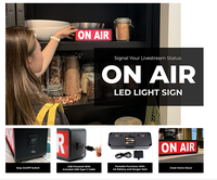 Panneau lumineux LED « ON AIR » pour YouTube / Studio / Studio à domicile / Entreprise / Décoration de bureau ou murale. Compatible avec l'alimentation USB et les piles AA