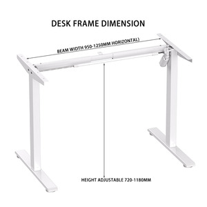 Bureaux de travail ergonomiques réglables en hauteur NBHY à prix d'usine pour espaces commerciaux et bureaux – Bureau assis-debout à moteur unique - Product Image 5