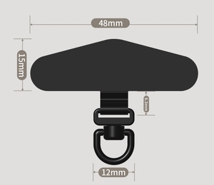 Dây buộc điện thoại bằng thép không gỉ siêu mỏng với kẹp kim loại bền chống mất lại nhãn dán phổ dây đeo điện thoại di động - Product Image 2