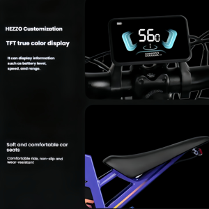 Bicicleta Eléctrica de 5 Velocidades 2026, Motor sin Escobillas de 3000W, Batería de 60V 30AH, Neumáticos Anchos, Todoterreno, Híbrida con Luces LED - Product Image 4