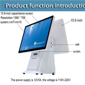 Hợp kim nhôm dưới ghế của đôi màn hình cảm ứng điện dung màn hình tiền mặt đăng ký - Product Image 2