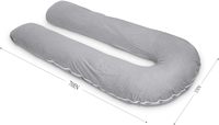 Oreiller de grossesse en forme de U avec remplissage en polyester à couche d'air réglable-Oreiller de maternité idéal pour tous