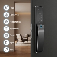 Serrure Intelligente Sans Clé Vertexis, Contrôle à Distance WiFi Tuya Cloud, Alliage d'Aluminium, Biométrique, Empreinte Digitale, Mot de Passe, Reconnaissance Faciale