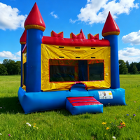 Château gonflable de qualité commerciale pour enfants, durable, PVC 0,55 mm, capacité 500 kg, installation facile, pour fêtes en extérieur et dans le jardin