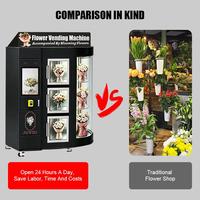 Distributeur Automatique Réfrigéré Rotatif de Fleurs, 16 Casiers, 110/220V, Bouquets Frais, Commercial Extérieur 24/7, Intelligent, CE