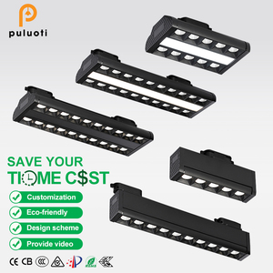 220V LED ánh sáng theo dõi 15 Wát 2 dây lưới tản nhiệt ánh sáng tuyến tính cho trung tâm mua sắm siêu thị Intertek Bộ phận chiếu sáng xoay đèn theo dõi - Product Image 1