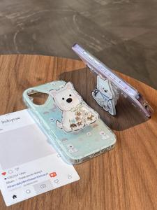 Carcasa acrílica West Highland White Terrier para iPhone, funda para teléfono móvil con diseño de animales y soporte destartalado - Product Image 6