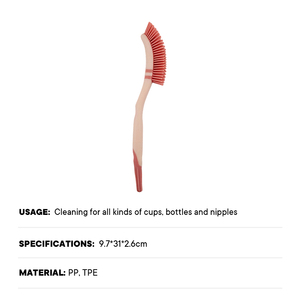 Brand New PP TPE <b>Bottle</b> <b>Brush</b> Non-scratch <b>Bottle</b> <b>Brush</b> Baby <b>Bottle</b> Cleaning <b>Brush</b> with Handle Cleaning for cups <b>bottles</b> nipples - Product Image 4