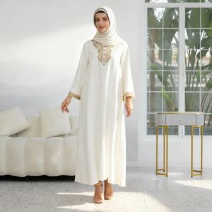 Abaya de Algodón de Alta Calidad con Estampado de Moda para Mujeres Musulmanas, Vestido Informal para el Día a Día, Elegante Diseño 2026 - Product Image 1