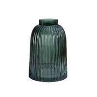 Vase en verre côtelé classique moderne Accessoire de décoration d'intérieur à fleur unique simple en différentes couleurs Décoration de table décorative artistique
