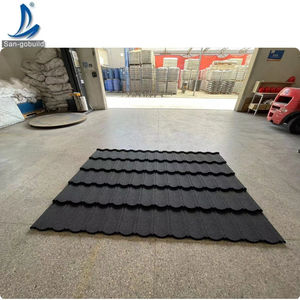 Tejas Metálicas <span class=keywords><strong>con</strong></span> Recubrimiento de Piedra de Aluzinc de 0.3 mm SANGOBUILD - Diseño Moderno, Garantía de por Vida, Uso en Villas - Product Image 1