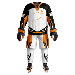 Uniforme de hockey sobre hielo hecho en Pakistán, camisa de equipo y pantalones cortos de sublimación, uniforme de hockey sobre hielo de color liso - Product Image 1