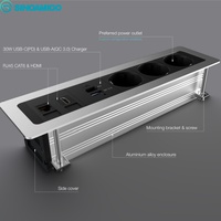 SINOAMIGO multiprise encastrée avec prise de conférence Port USB C 30W USB-C de charge rapide QC3.0 3A prise de bureau USB-A