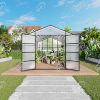Serre de jardin en polycarbonate et aluminium, écologique, imperméable, anti-rongeurs, 10x20 pieds, facile à assembler, réglable