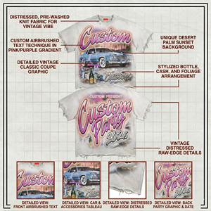 T-shirt Personalizzata da Uomo in Cotone 240gsm, Oversize, Stile Streetwear, Unisex, Crop Top con Grafica, Effetto Vintage e Lavaggio Consumato - Product Image 4