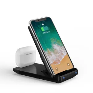 Foldable Wireless Vertical Simultaneous Fast Charging15W Mobile Phone Universal Wireless Charger