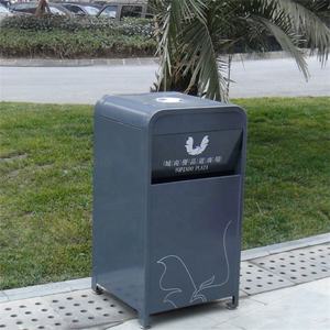 बाहरी रेट्रो धातु कचरा कंटेनर कचरा बगीचे के सड़क पुनर्चक्रण अपशिष्ट बिन पैटियो वाणिज्यिक स्टील फैंसी डस्टबिन - Product Image 5