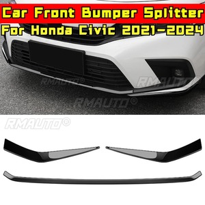 Kit carrosserie pour Honda Civic 11e génération 2021-2024, séparateur de pare-chocs avant Honda Civic, style carbone, diffuseur, accessoires de voiture - Product Image 2