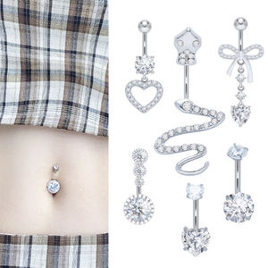 6 Stück Bauchnabelpiercing aus Edelstahl mit 5mm Kugel, Nabelpiercing-Schmuck, hypoallergen, sicher für empfindliche Haut - Product Image 4
