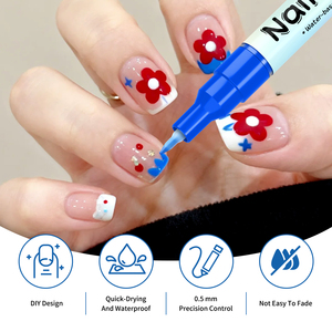 12 Farben Nail Art Stifte Set, Nail Art Marker Polierstifte für 3D Nageldesign, Zeichen- und Malstifte für DIY Nagelkunst - Product Image 6